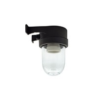 Wandleuchte AußEn Klein H: 15 Cm Messing Glas E27 IP64 Schwarz Antik Lampe Wand