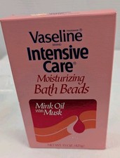 Vaseline Intensive Care Moisturizing Bath Beads Mink Oil w/ Musk 15oz Box Sealed
