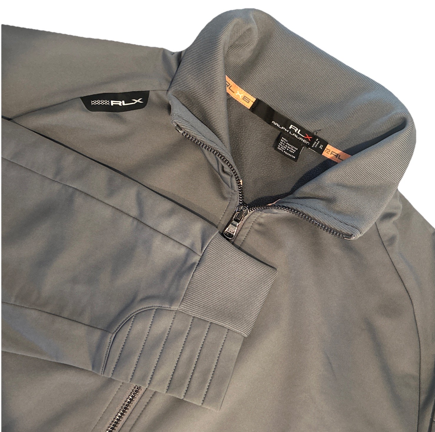 Ralph Lauren RLX 67 Tech Alpine Jacket Men XL Full Zip Golf Ski Hike Gray