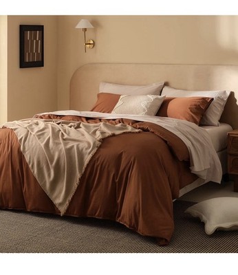 Double Stitch by Bedsure Cotton Tencel Duvet Cover Set King Size 106'' x 90''