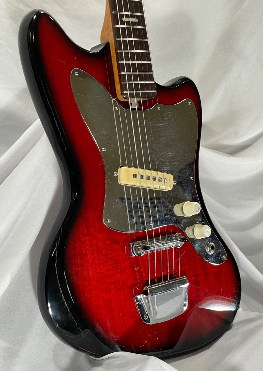 RARE Vintage 1966 Kawai Bobcat, Zim-Gar 1P, Guitar, Cherry Burst w
