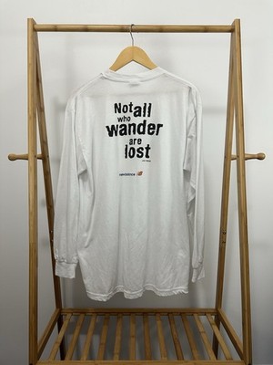 VTG New Balance Running JRR Tolkien Not All Who Wander Are Lost Thin T-Shirt L
