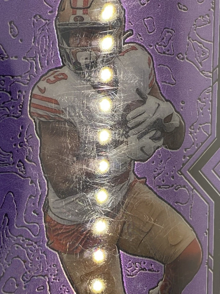 DEEBO SAMUEL 2022 Panini Obsidian #81, Electric Etch Purple Flood /16, PSA 9 - Image 3 of 4