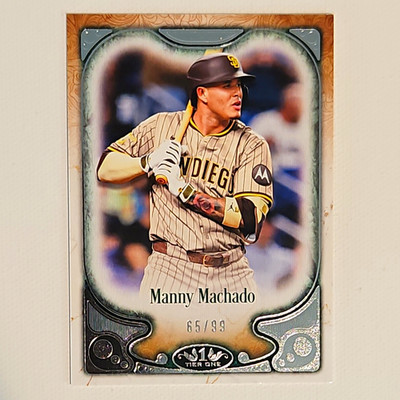 Topps Tier One 2026 Manny Machado Padres #49 Serial Numbered 65/99 MLB Card