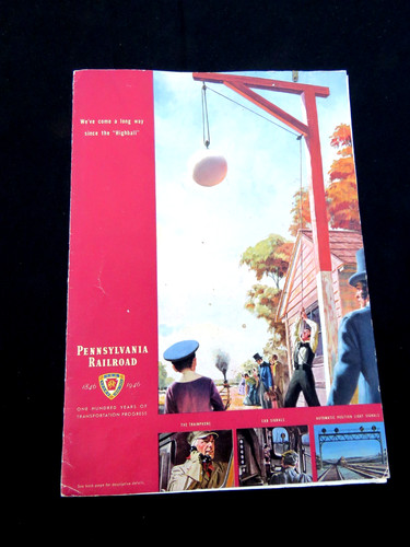 1946 Pennsylvania Railroad Menu Lunch Centennial