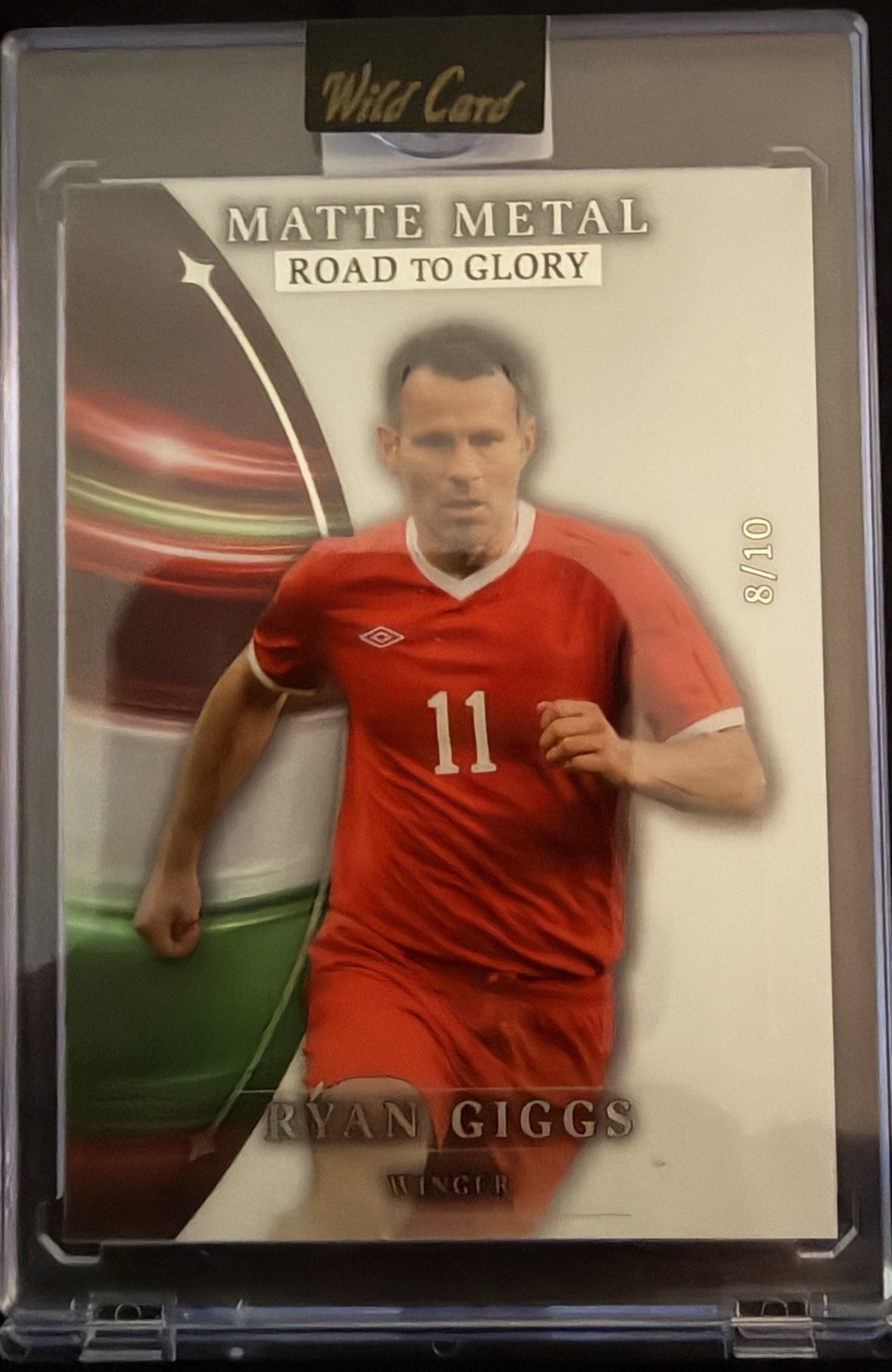 Wild Card Matte Metal Road to Glory Ryan Giggs Wales Soccer Card 8/10 /10