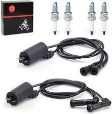 MOTO1988 Ignition Coil Pack & Spark Plug For HONDA V65 Magna 1100 VF1100C 83-86