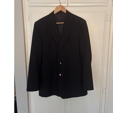 Brooks Brothers Loro Piana Wool Navy Blue Blazer Gold Button Sport Coat 42L