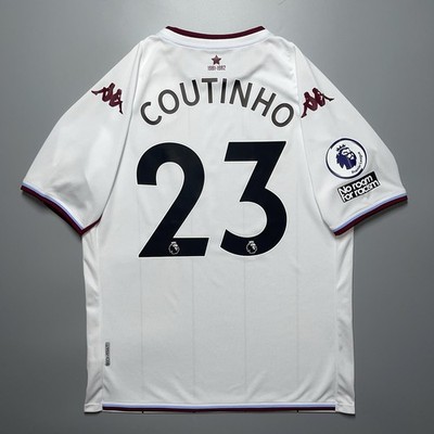 ASTON VILLA KAPPA 2021/2022 FOOTBALL SOCCER AWAY JERSEY #23 COUTINHO SIZE  XL 