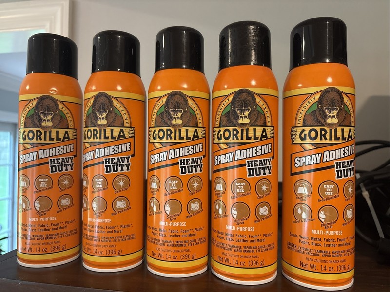 Gorilla 6301502 Spray Adhesive Can - 14oz- Lot Of 5
