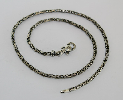 Cedora Sterling Silver Turkish Link Chain Necklace 18''  [026WEA]