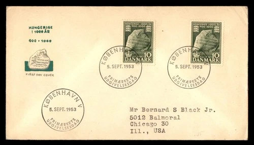Mayfairstamps Denmark FDC 1953 Rock Writings First Day Cover aax_55493