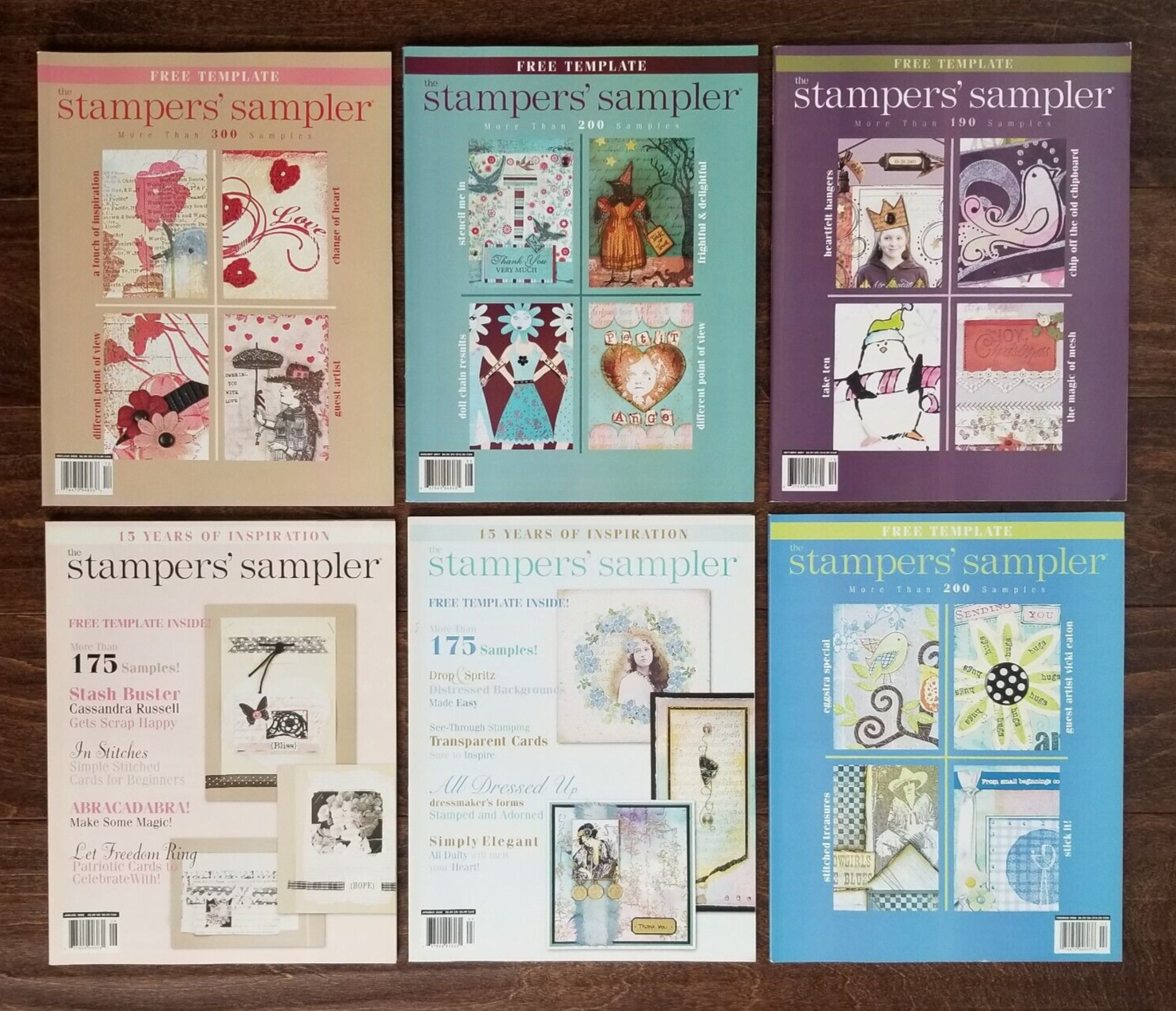 The Stampers' Sampler Magazine Lot Of 6 Paper Craft Stamping 2007 2008 ...