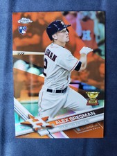 2017 Alex Bregman RC ROOKIE TOPPS CHROME #9 ORANGE REFRACTOR /25