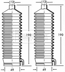 Passend für Vauxhall (Opel) Corsa 1993-2000 Combo 1994-2001 Ruva Lenkgetriebe Kofferraum Set vorne - Bild 2 von 4
