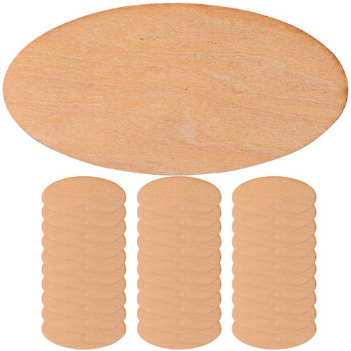 100 Pcs Anhänger Aus Holz Unfertige Holzscheiben Holzhandwerkskreise - Bild 10 von 12