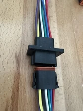 6" Assembled Black Flanged Mount Deutsch 12Pin,12 AWG waterproof Pigtail Harness