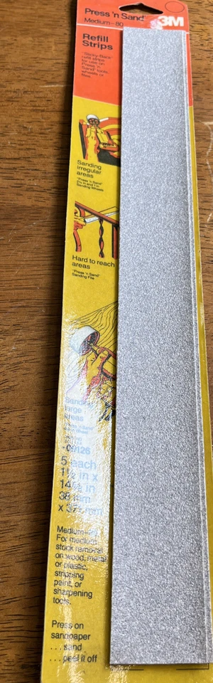 New 3M PRESS N SAND 09126 80 GRIT REFILL STRIPS sticky back press and sand - Image 4 of 4
