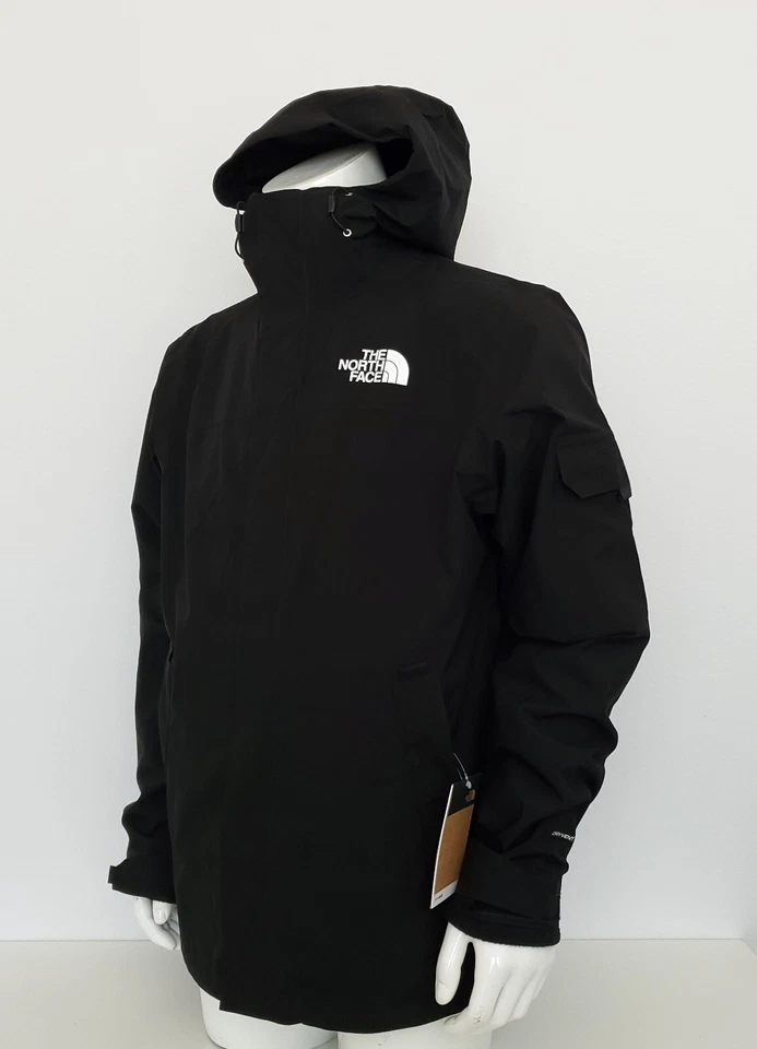 THE NORTH FACE 男式 TORO PEAK 3 合 1 三角防水连帽夹克黑色 — 第 3/4 张图片