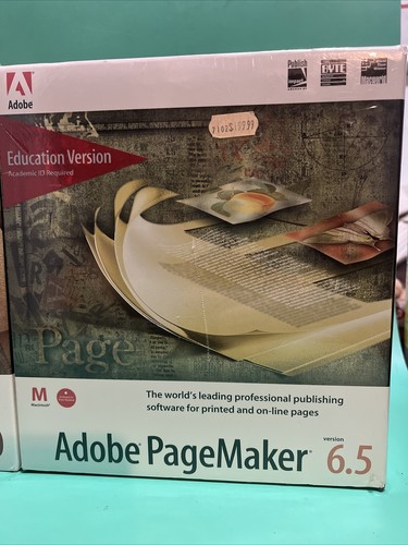 New Old Stock - Adobe PageMaker 6.5 & Photoshop 4.0 Education Macintosh - Bild 3 von 4