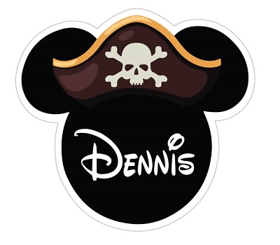 Disney Cruise Ship Cabin Door Magnet Mickey Mouse Pirate Skull Hat Personalized