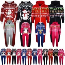 Kids Girls Boys Novelty Christmas Santa Reindeer A2Z Onesie One Piece Jumpsuit