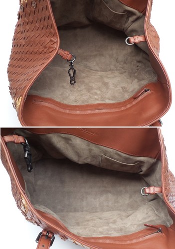 BOTTEGA VENETA Tasche rostbraun A-Form Medium Intrecciato Leder Schlangenleder - Bild 8 von 12