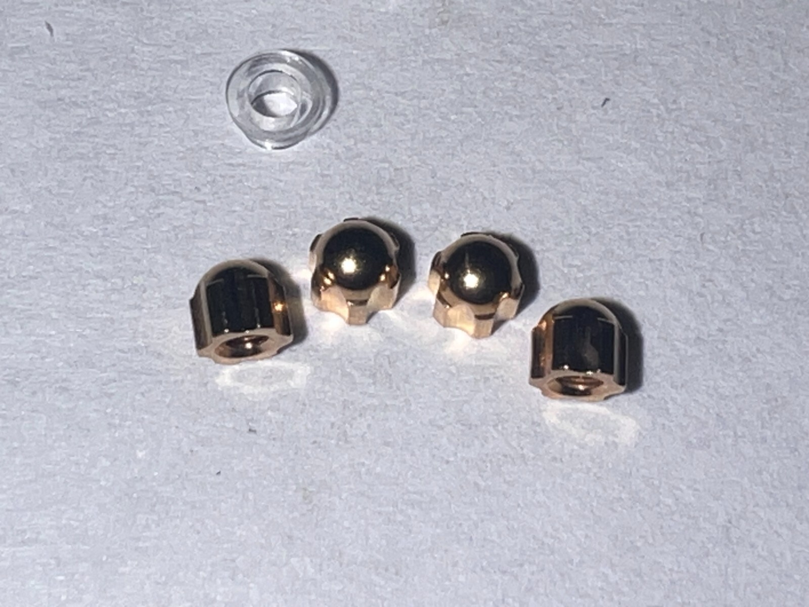 NEW ORIGINAL CARTIER EYEGLASSES CAPS AND BUSHING WITH 4 HOLES AND GOLD