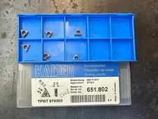 Qty 6 BIG Kaiser Daishowa TPGT 070202 651.802 P10CT Grade Carbide Inserts