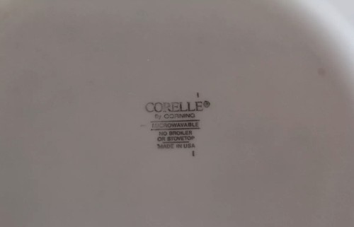 Corelle Blue Velvet Roses on White Swirl Bread Dessert Plates 7.25" Blue Rim - Picture 5 of 5