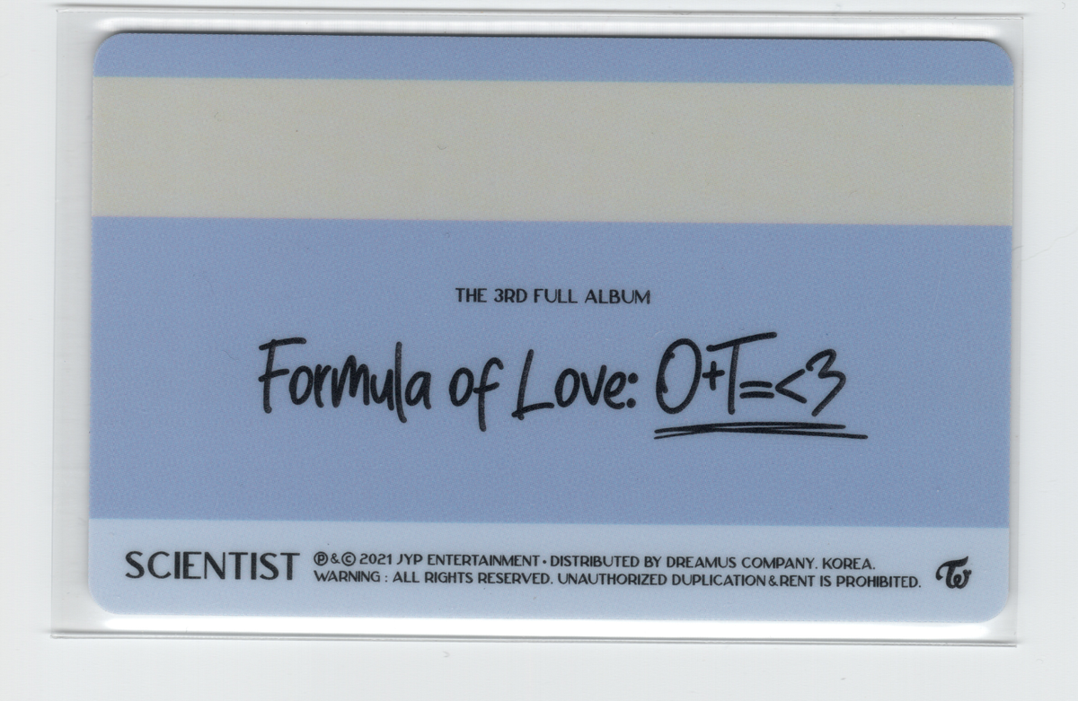 Twice Mina Photocard | Formula of Love Blue ID Card | eBay