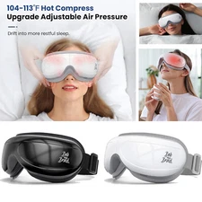 Smart Eye Massager Electric Eye Care 5 Mode For Migraines w/Heat Vibration Relax