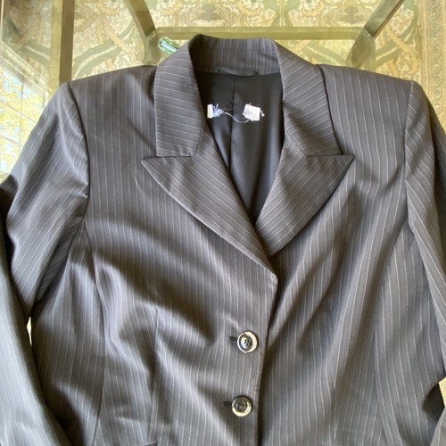 Marina Rinaldi Max Mara Blazer Pinstripe Size 21 12-14W Quiet Luxury Old Money - Picture 10 of 12