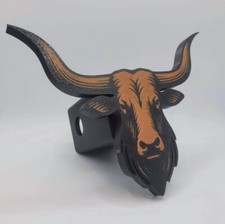 Longhorn Steer Trailer Hitch Cover. Fits 2 Inch Receiver. Choose Your Color.
