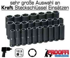 10-tlg Lange Kraft Schlagschrauber Stecknuss 1/2" Steckschlüssel 10mm - 24mm SAT
