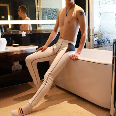 Mode Herren Warme Home Plus Dicke Winter Baumwollhose Slim Leggings Stretch Hose
