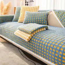 Furniture Protection Cover Room Fleece Plush Sofa Cover Non-slip Couch Cushion