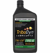 TriboDyn TRI-EX2 TC-W3 2-Cycle Oil, Ceramic Coating, Low Smoke, API TC - 1 Quart