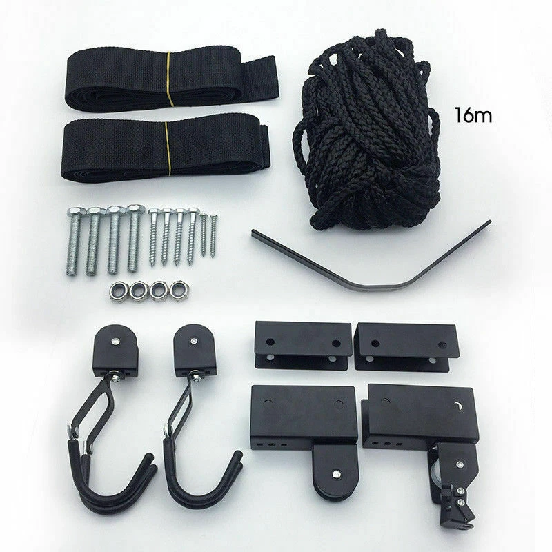 Kayak Hoist Pulley System Bike Lift Ceiling Garage Rack Storage 125LBS Capacity - image 2 of 4