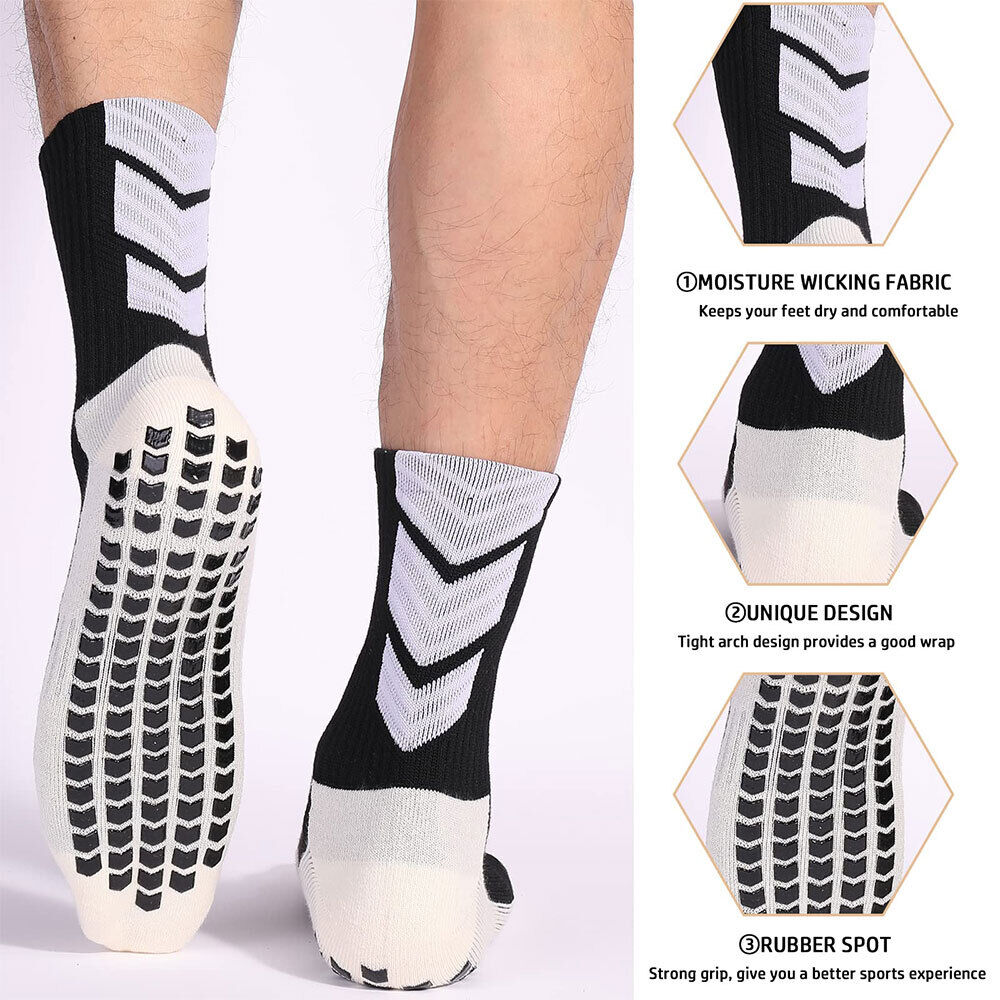 Men's Anti Slip Football Socks Athletic Long Socks Absorbent