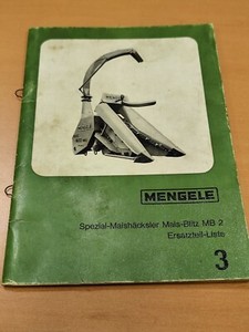 Mengele Spezial Maishäcksler Mais Blitz MB2 Ersatzteilliste spare parts  K32