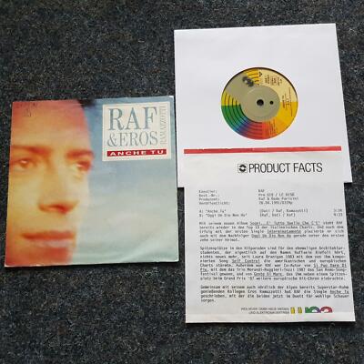 7'' Single Vinyl Raf/ Eros Ramazzotti - Anche tu WITH PROMO FACTS
