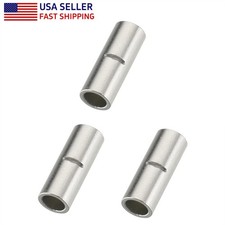 3PCS Non-Insulated Tinned Copper 1/0AWG Wire Connectors Butt Splice Terminals US