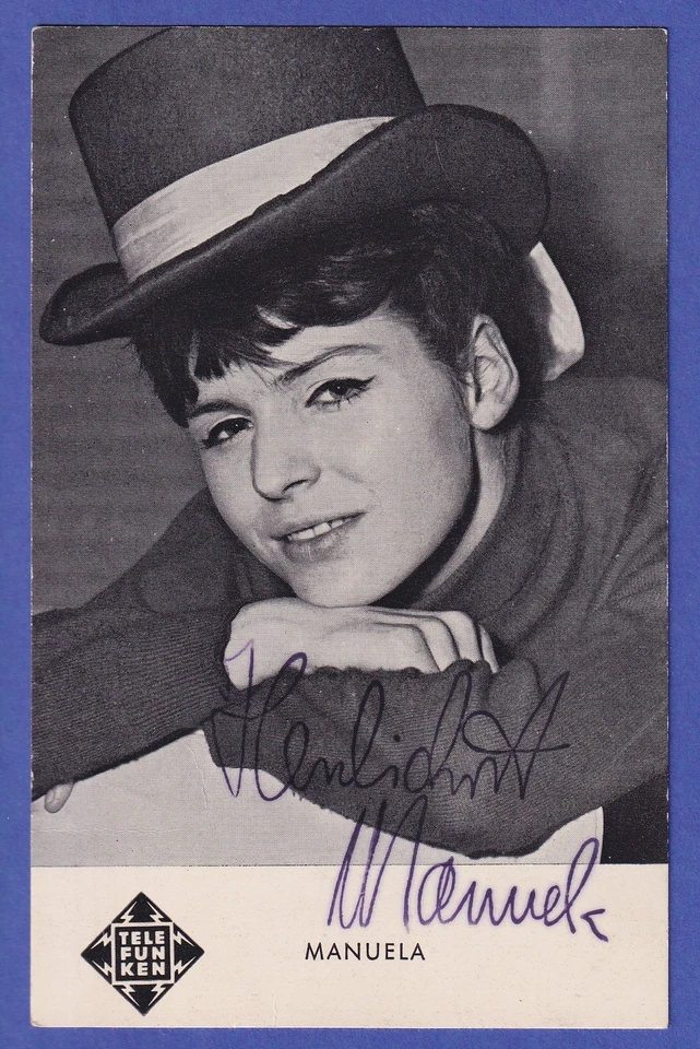 Manuela Original-Autogramm 1960er Jahre - Bild 1 von 1