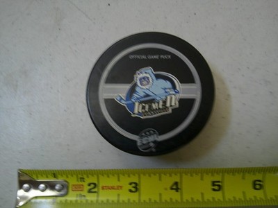 RARE EVANSVILLE ICEMAN OFFICIAL GAME PUCK USED HOCKEY ECHI