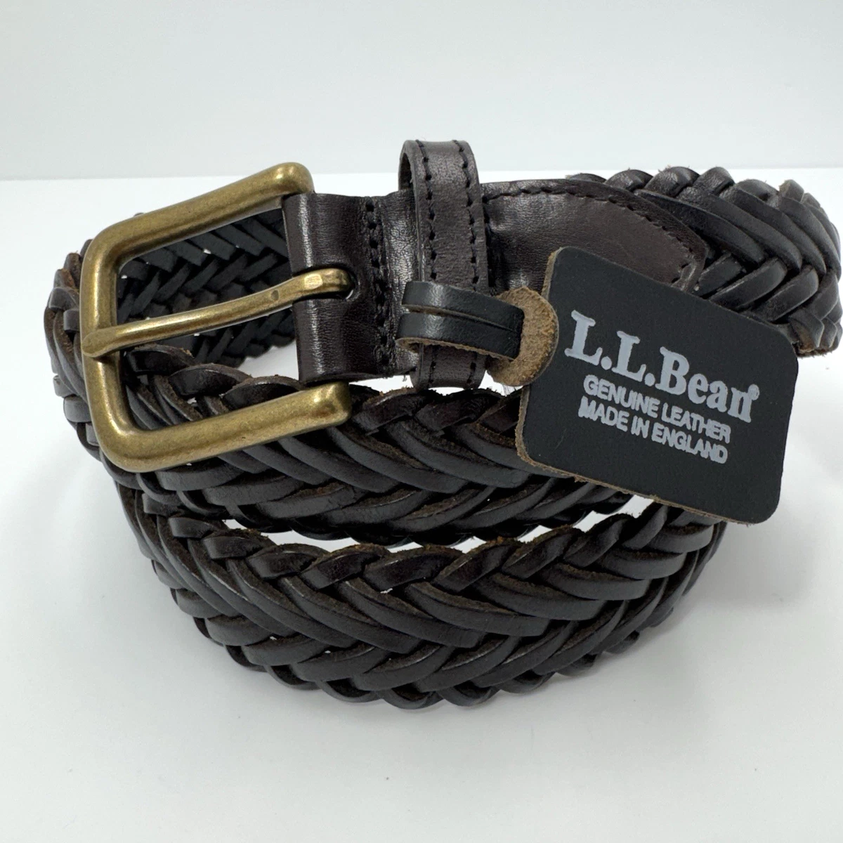 90s llbean ベルト アメリカ製 ブラック 90s USA製 L.L.Bean レザーベルト 茶 32☆287 - Sixpacjoe Web Shop