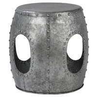 Beistelltisch Wohnzimmertisch Couchtisch Sofatisch Kafeetisch Silber Ø 38 Cm