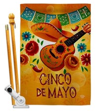 House Flag Cinco de Mayo Mexican Fiesta Garden Yard Double Sided
