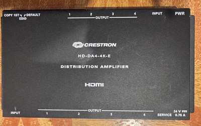 Crestron HD-DA4-4K-E HDMI 4-Channel Distribution Amplifier