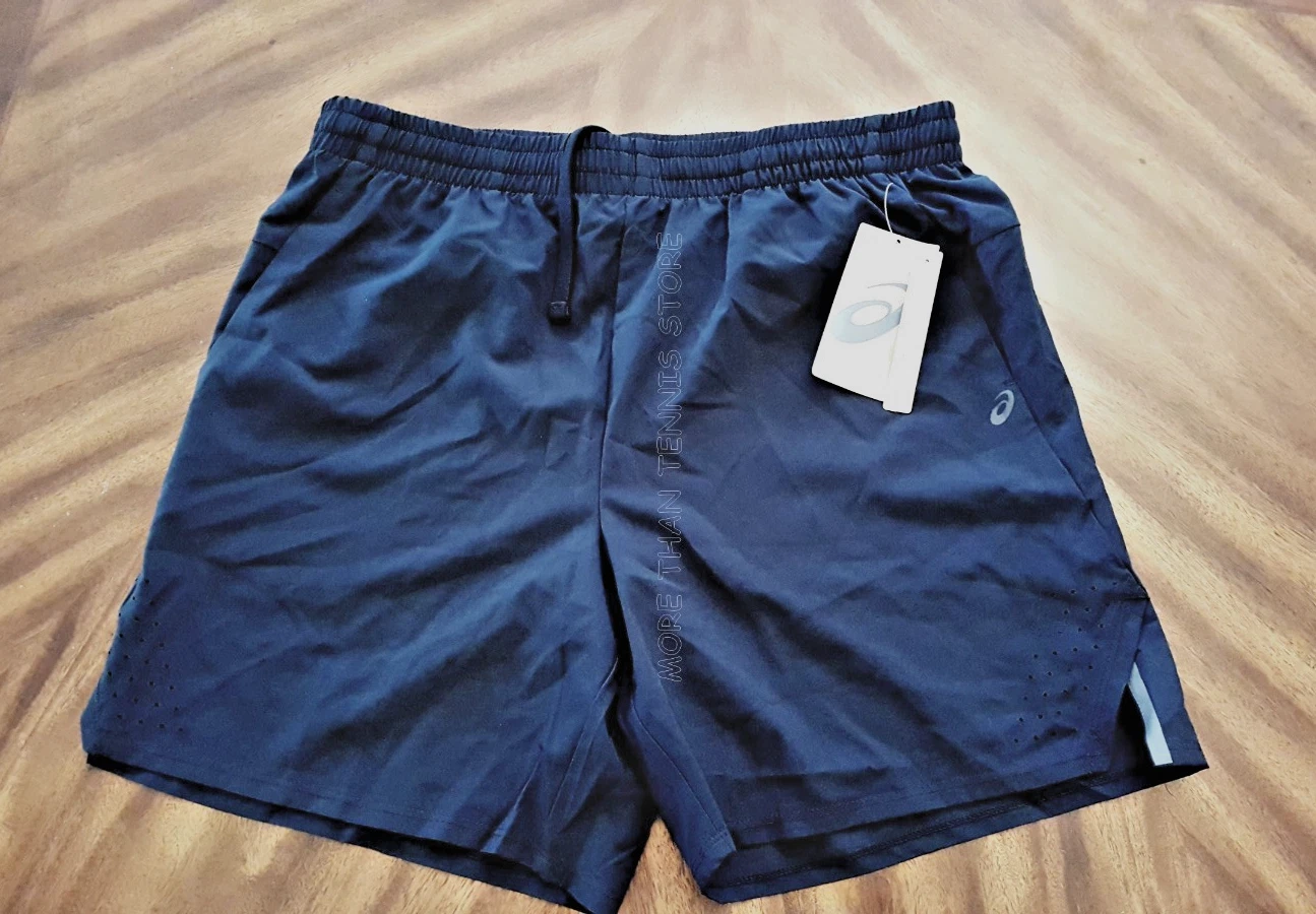 Asics Men Woven 7" training Shorts Black Reflective 3MS5